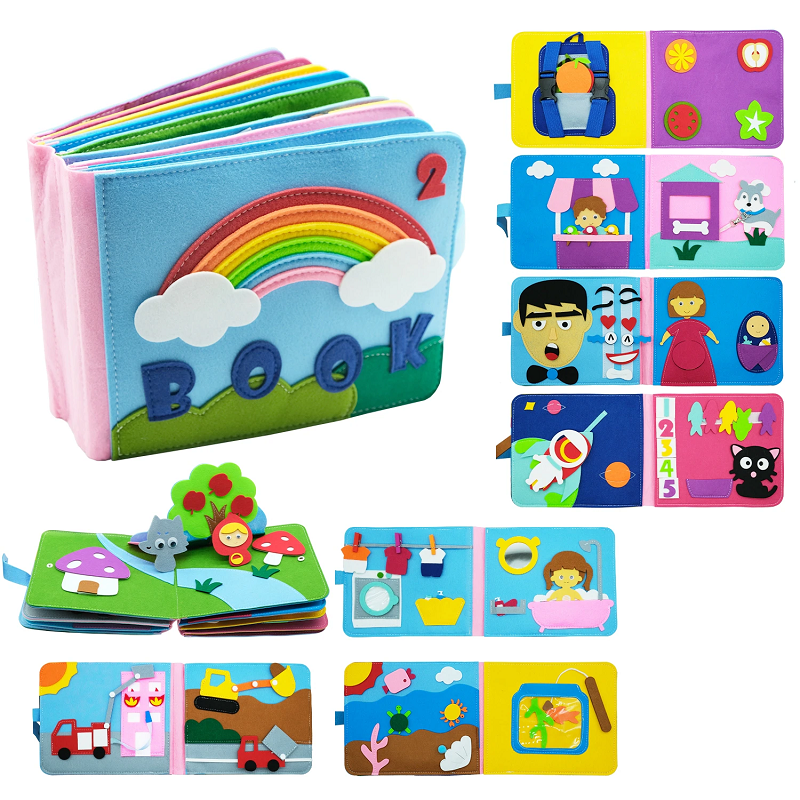Adventure Book™ | Abwaschbares Montessori 3D Story Busy Board