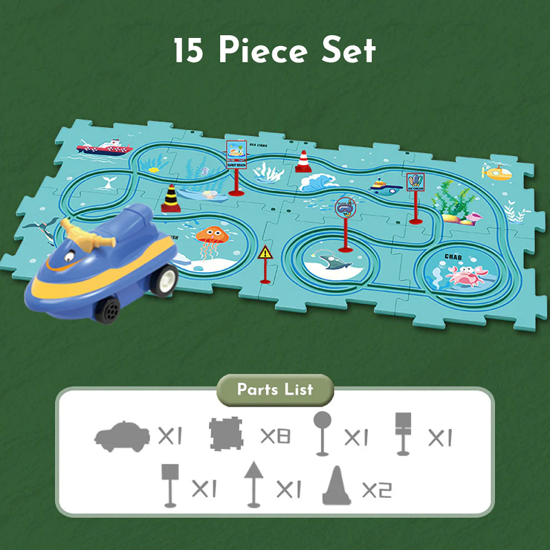 PuzzleRacer™ | Kinder-Autobahn-Set