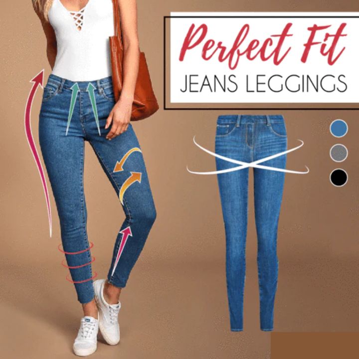 Perfect fit™ | Die ultimative Denim-Leggings mit Fleece-Futter